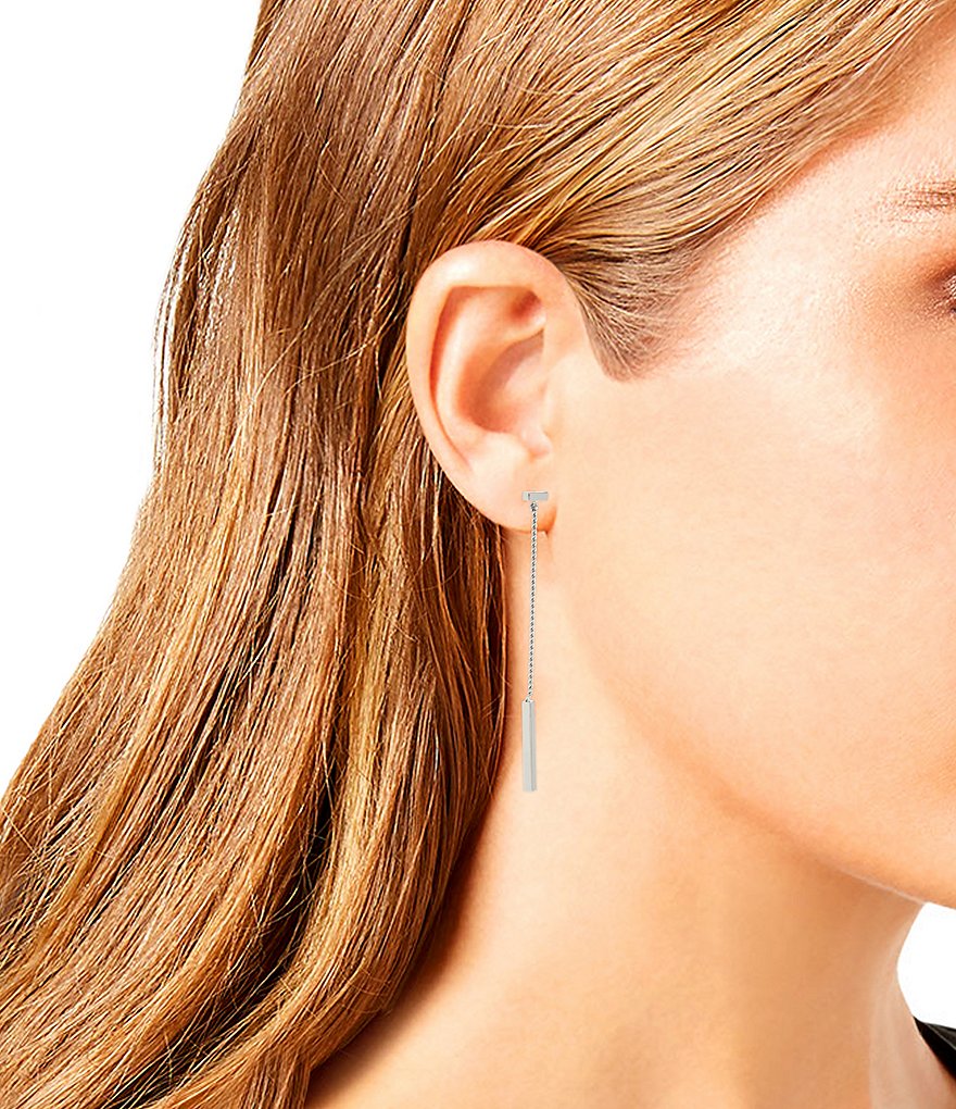 AllSaints Geometric Bar Linear Earrings