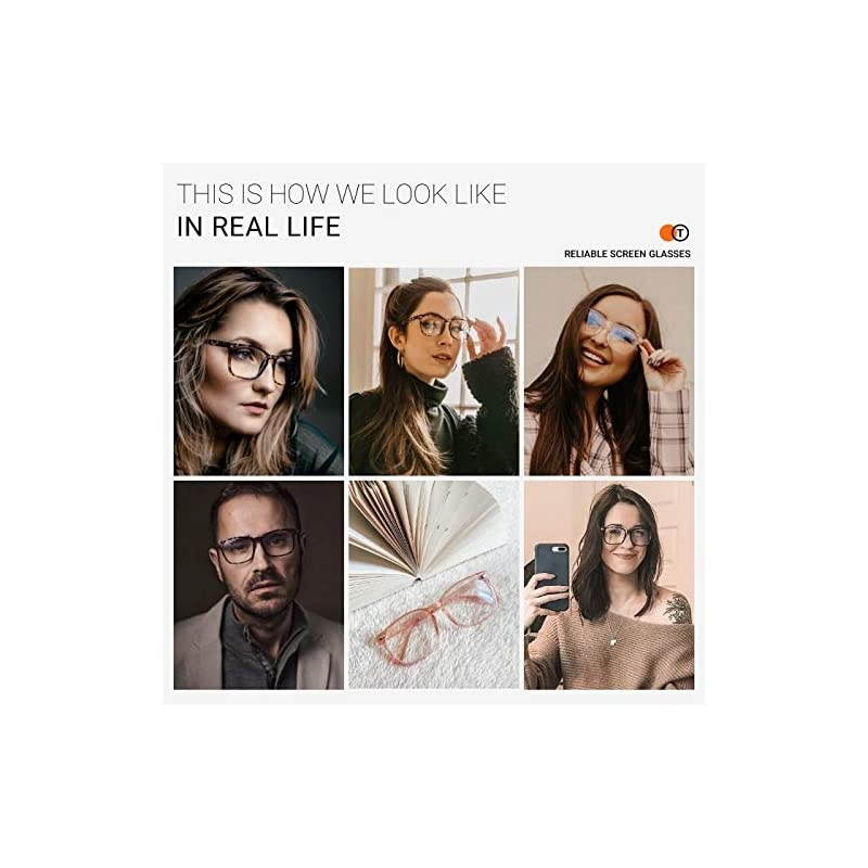 Blue Light Blocking Glasses for Women Men Clear Frame Square Nerd Eyeglasses Anti Blue Ray Computer Screen Glasses