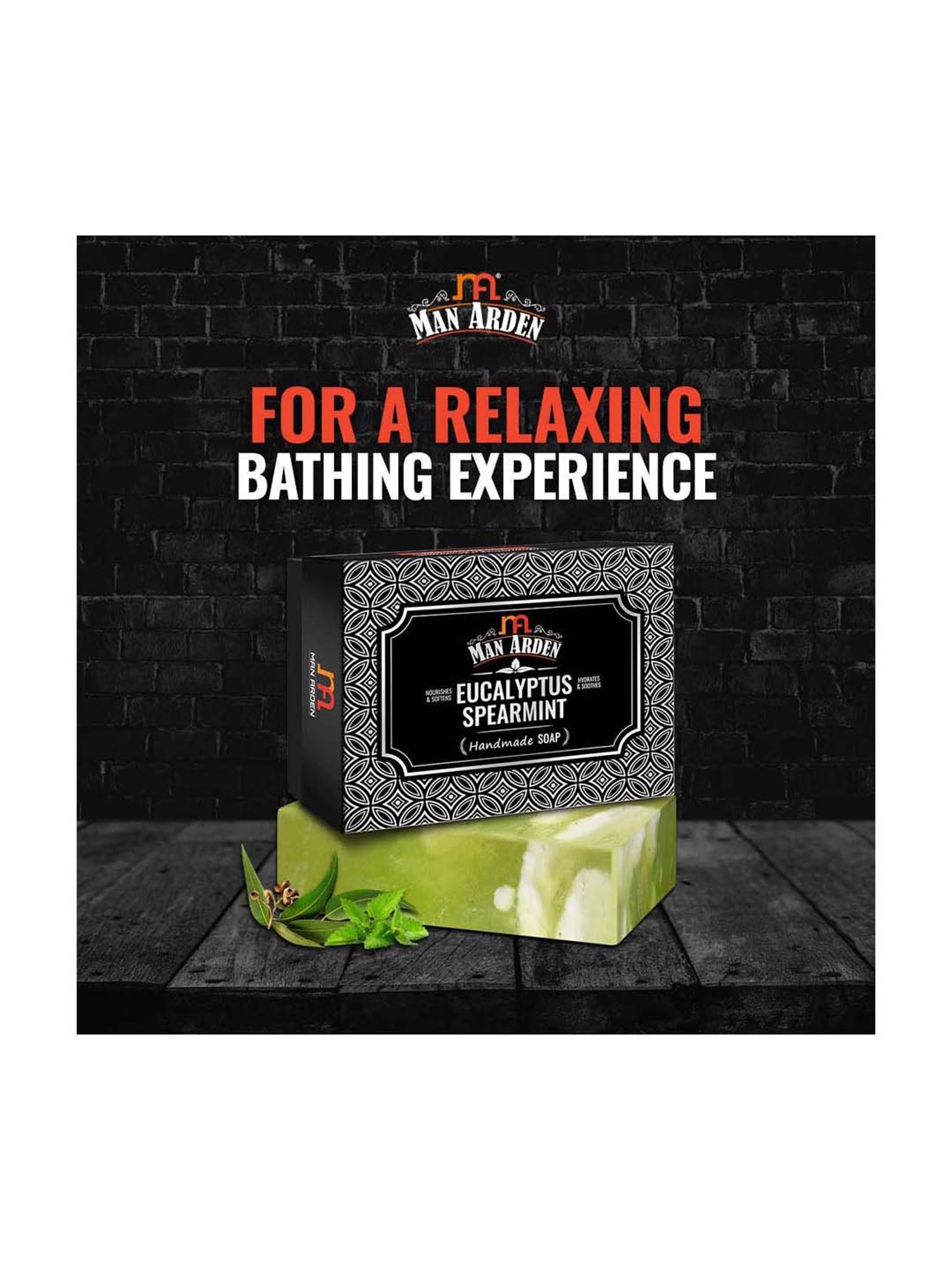 Man Arden Eucalyptus & Spearmint Handmade Luxury Soap - 125 gm