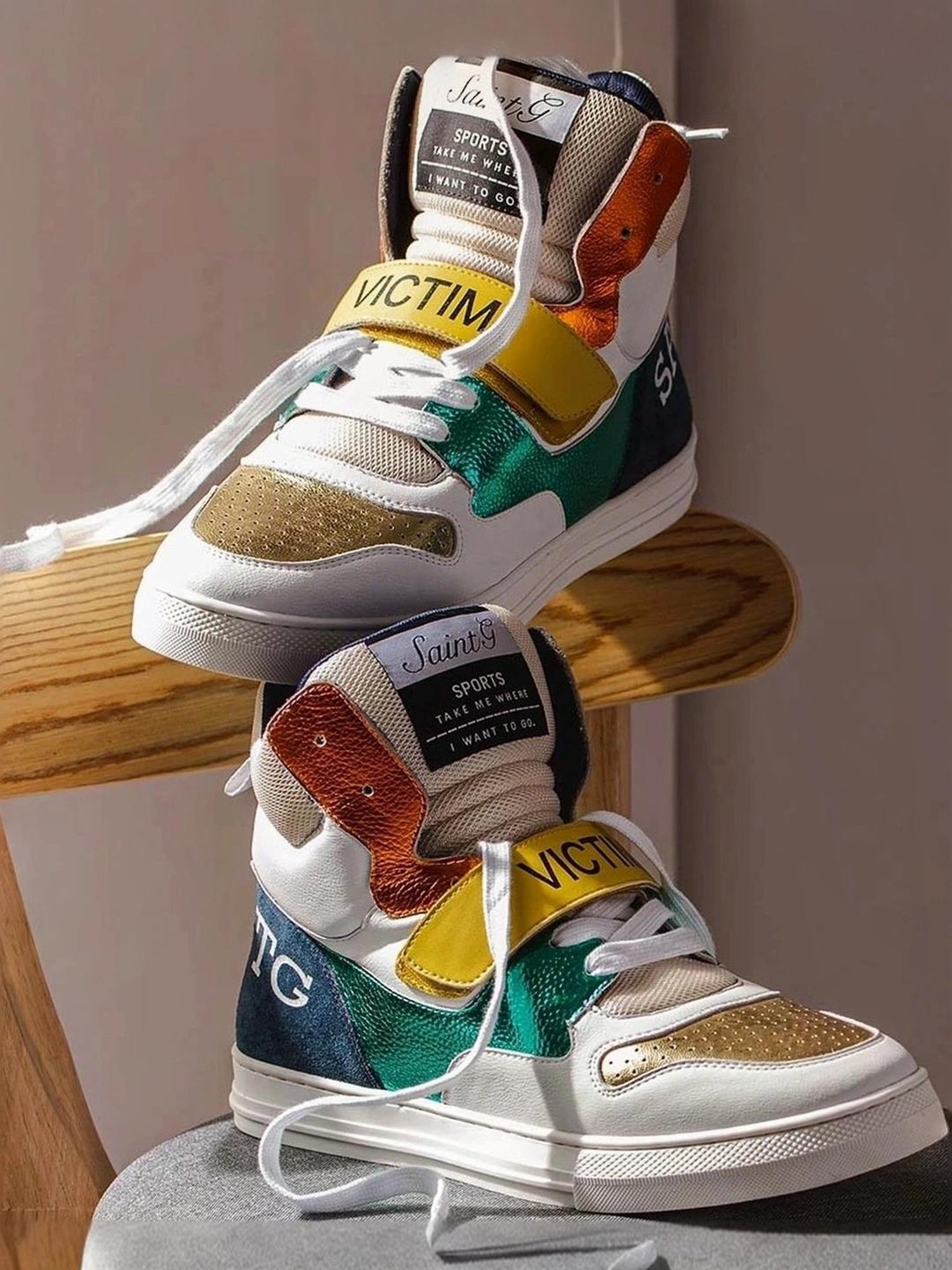 Saint G Men's Rowan Multi Ankle High Sneakers