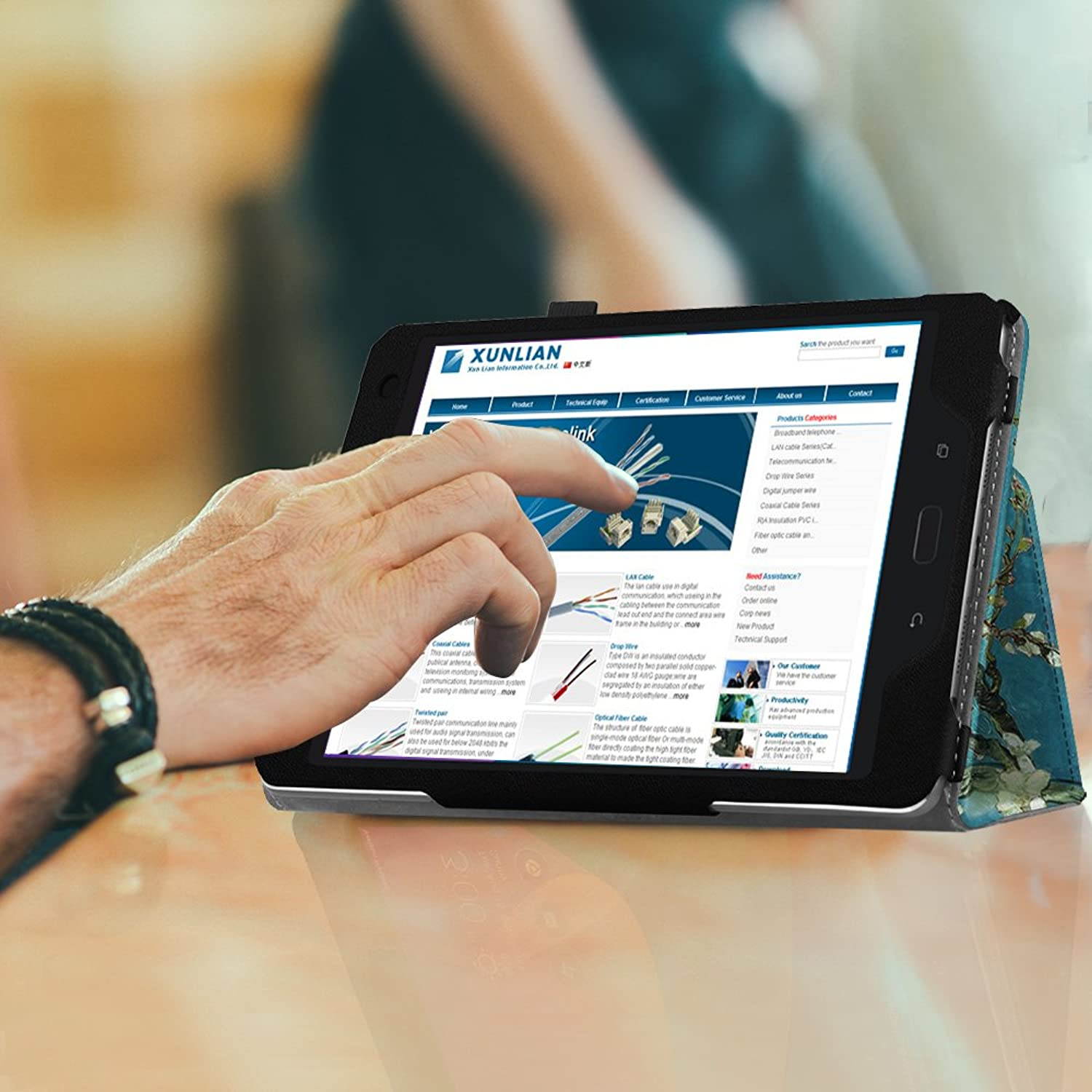 Fintie Case for Verizon ASUS ZenPad Z8s (ZT582KL), Premium PU Leather Folio Stand Cover with Auto Sleep/Wake Function for Verizon ASUS ZenPad Z8s 7.9 inch Tablet 2017 Release, Blossom