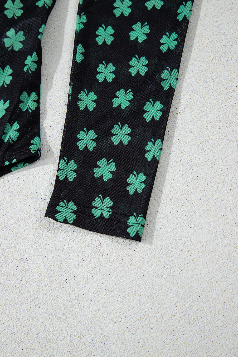 Rose Red Rhinestone Mesh Long Sleeve Bodysuit