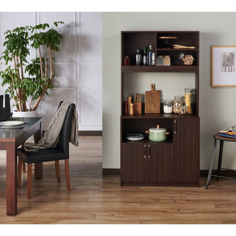 72" Daywood Kitchen Pantry Cabinet White - Room and Joy