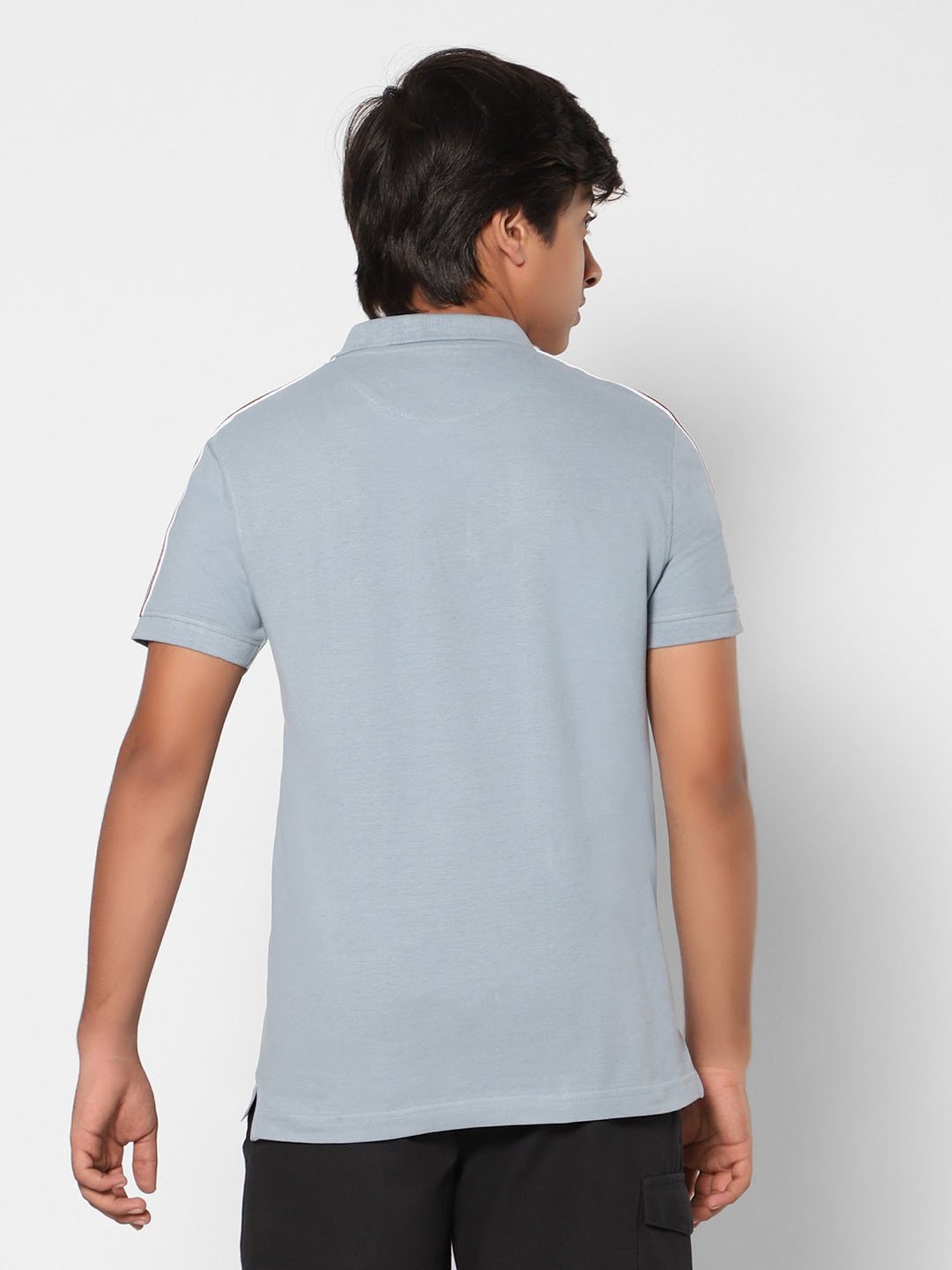 TeenTrums Boys Blue Solid Polo T-Shirt