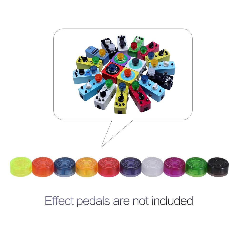 10pcs Foots Witch Topper Protector Colorful Plastic Bumpers for Guitar Effect Pedal(Random Color Delivery)