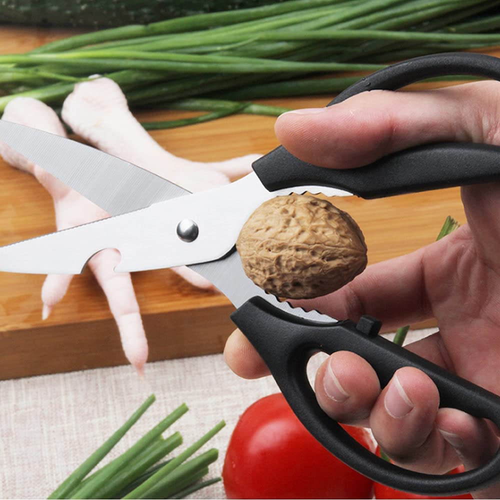 Kitchen Shears, Kitchen Scissors Heavy Duty Meat Scissors, Dishwasher Safe Cooking Scissors, Multipurpose Stainless Steel Sharp Utility Food Scissors for Chicken, Poultry, Fish, Herbs