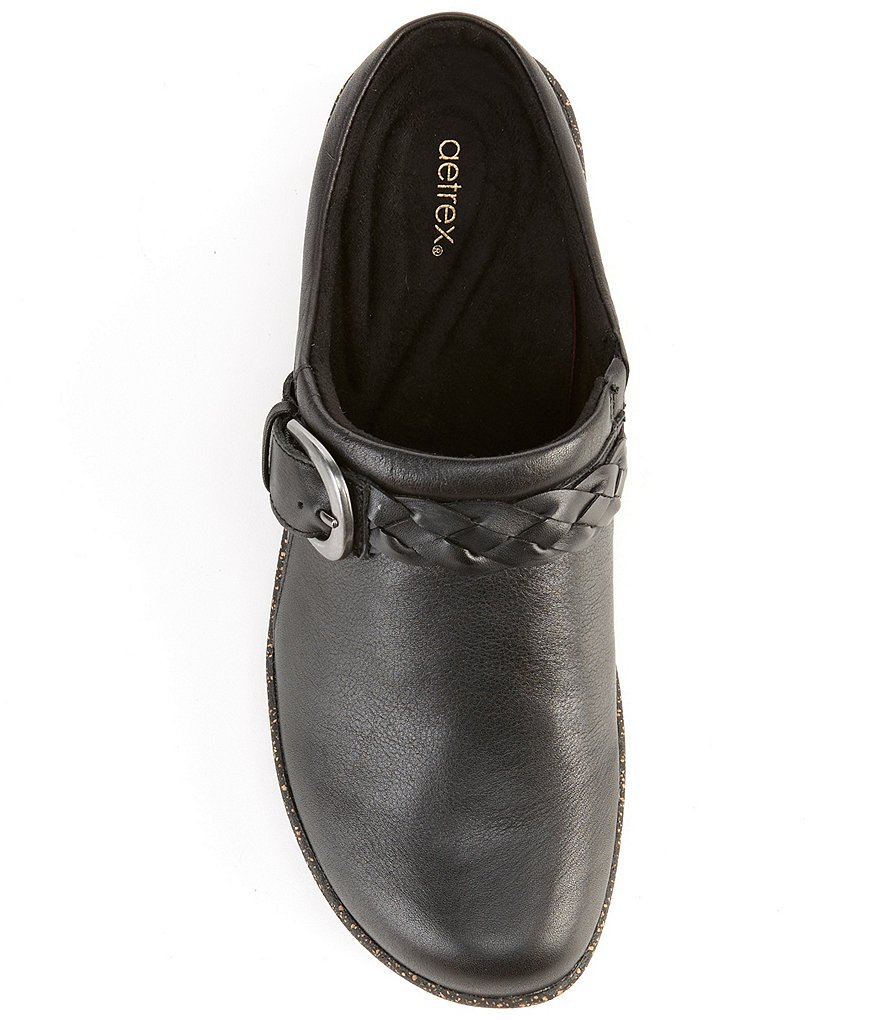Aetrex Libby-Braided Strap Detail Clogs