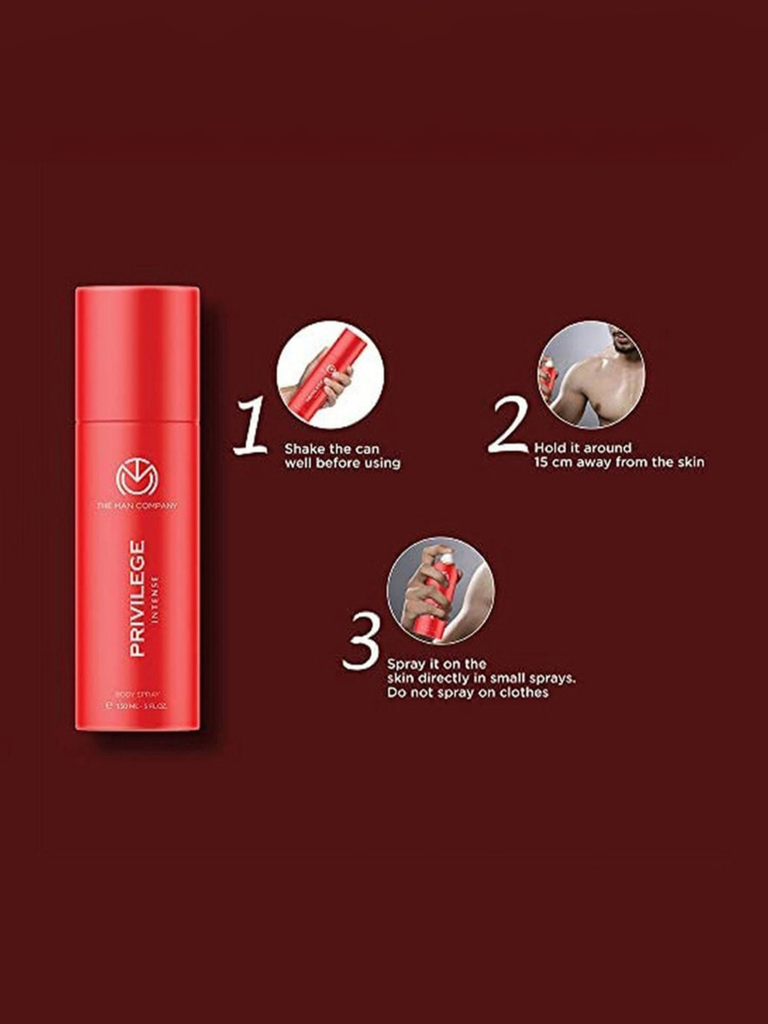 THE MAN COMPANY Privilege Intense Body Spray Set for Men