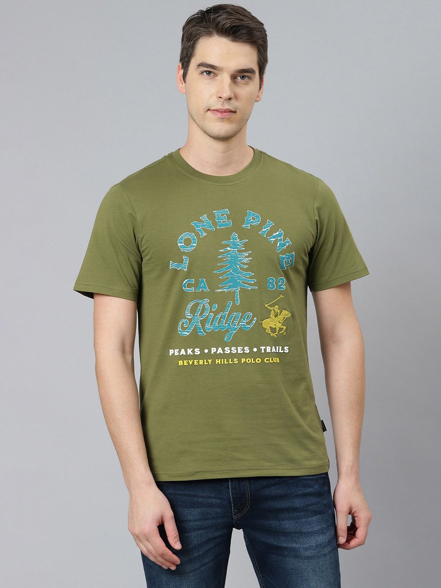 Beverly Hills Polo Club Green Crew T-Shirt
