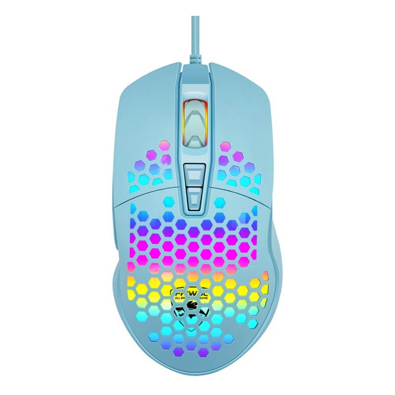 V9 Ergonomic 4000DPI USB Wired Hollow-out RGB Light Gaming Mouse Mice for PC
