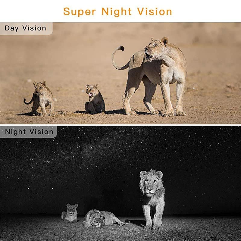 Trail Camera 20mp Waterproof Game Hunting Cam with 3 Infrared Sensors Motion Activated Night Vision for Wildlife Monitoring