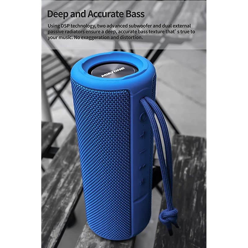 Outdoor Portable Bluetooth Wireless Speaker Waterproof Blue
