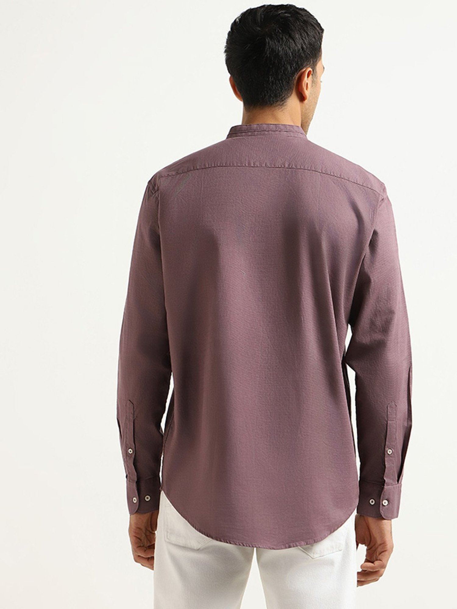 Ascot by Westside Purple Plain Relaxed Fit Shirt