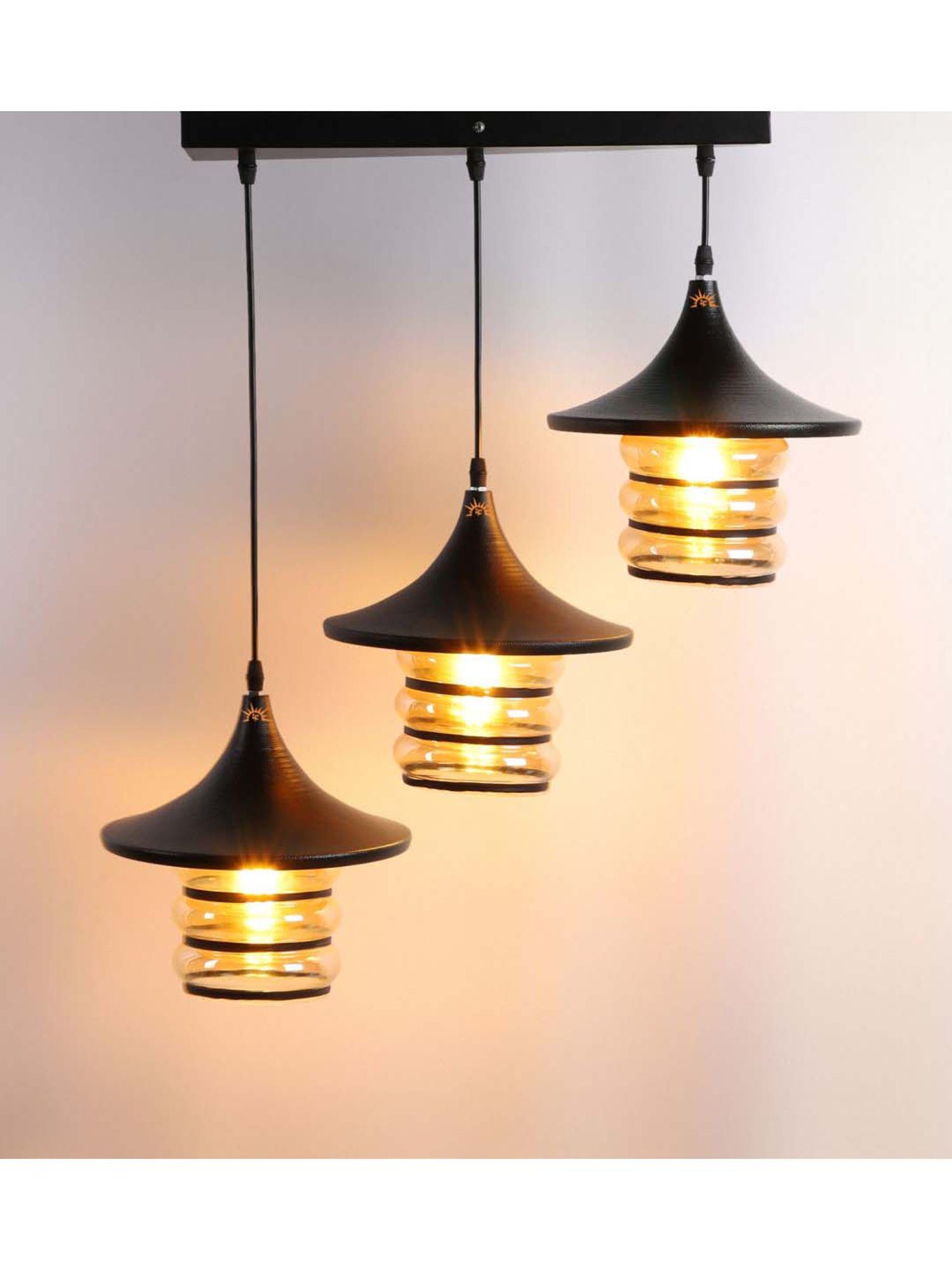 DecorativeRay Black Hanging Light - Set of 1