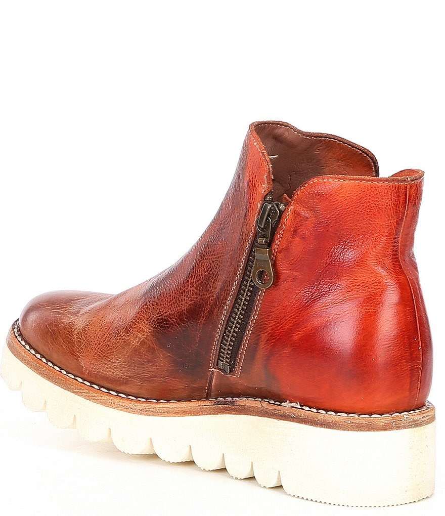 Bed Stu Lydyi Leather Scalloped Sole Booties