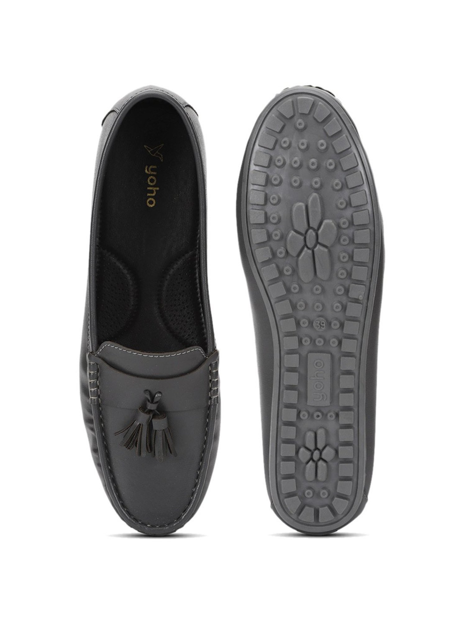 Yoho Women's Coal Grey Casual Mocassins