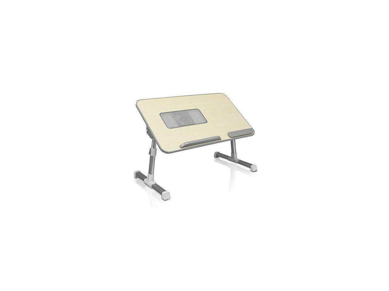 Aluratek Adjustable Ergonomic Laptop Cooling Table With Fan