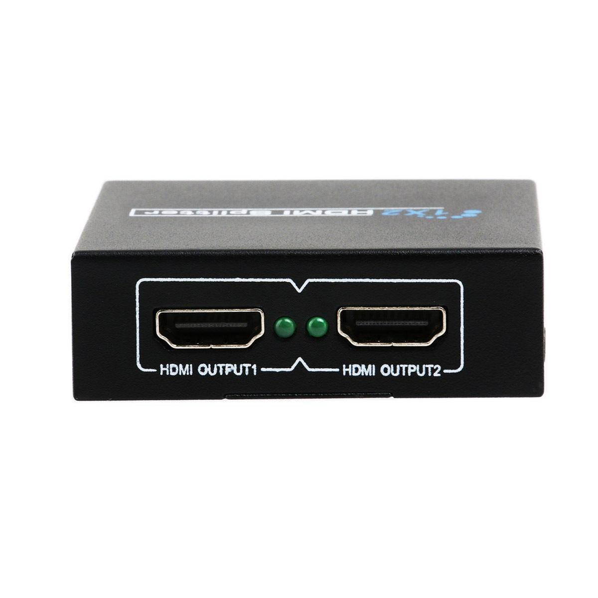 Full HD 1x2 Port HDMI Splitter Amplifier Repeater 3D 1080p Female Switch Box Hub