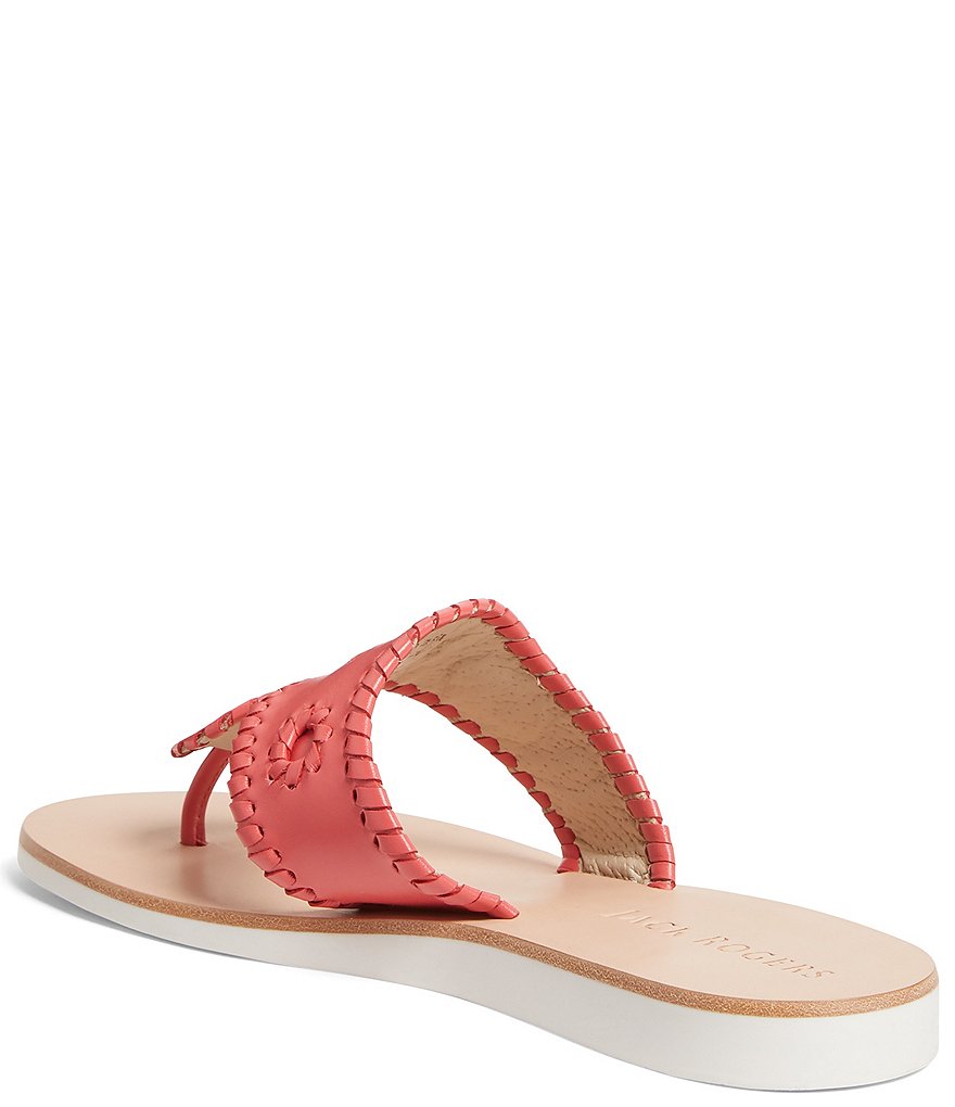 Jack Rogers Boating Jacks Leather Thong Sandals