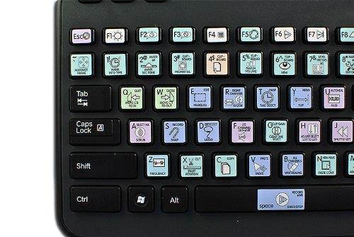 ADOBE AUDITION GALAXY SERIES NEW KEYBOARD LABELS SHORTCUTS 12x12 SIZE