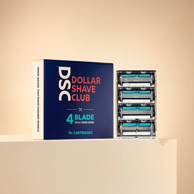 Dollar Shave Club 4-Blade Razor Cartridge Refills - 4ct