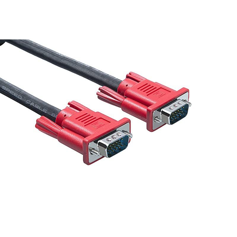 25ft VGA Cable Male to Male Connector with Dual Ferrite Cores 15 Pin SVGA Cord for Computer Monitor Laptop Projector 25 Feet Black