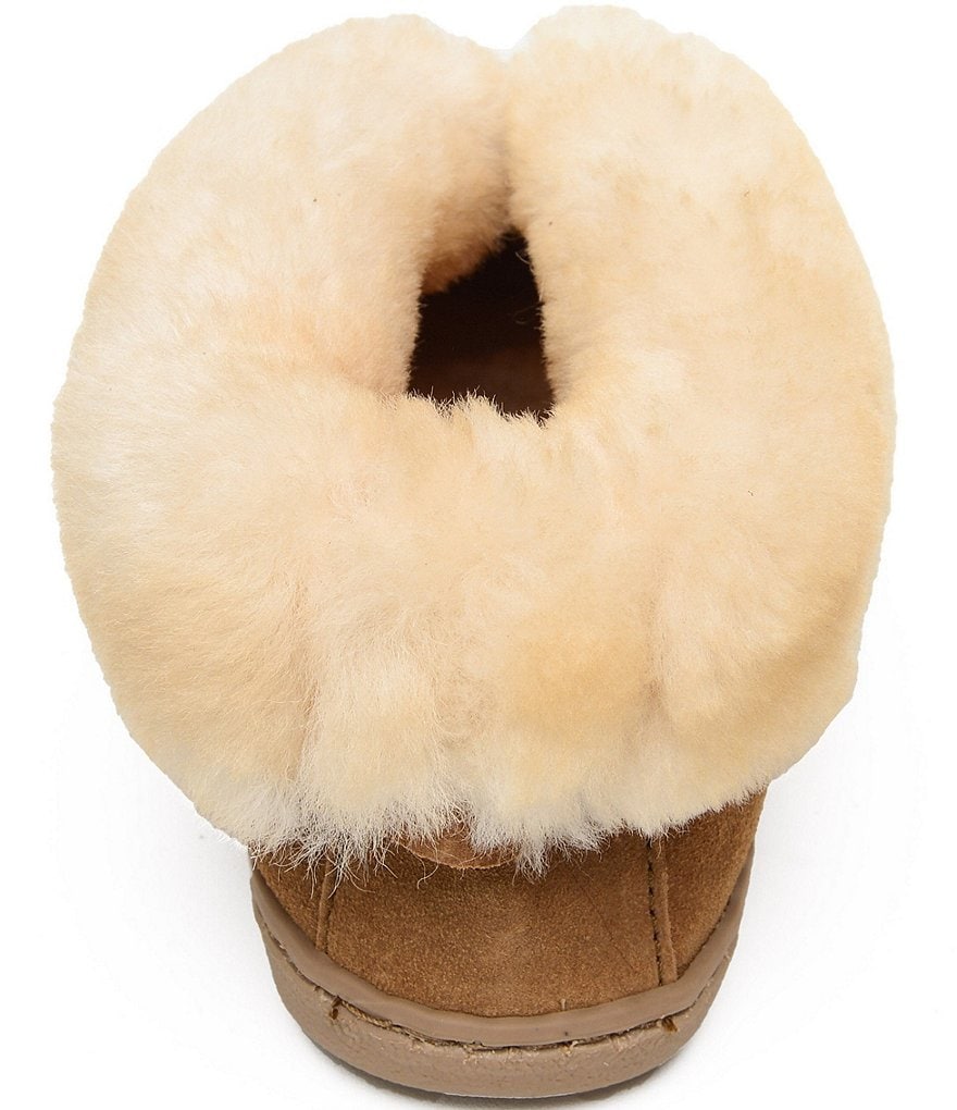 Minnetonka Sheepskin Suede Ankle Boots