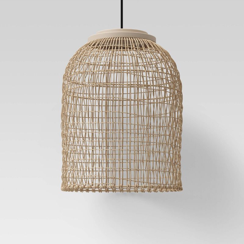 18" LED Solar Pendant Outdoor Ceiling Lights Natural - Opalhouse™