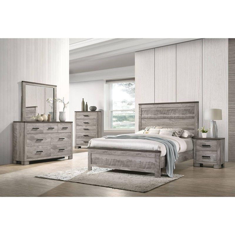 Adam 6 Drawer Dresser with Mirror Gray - Picket House Furnishings