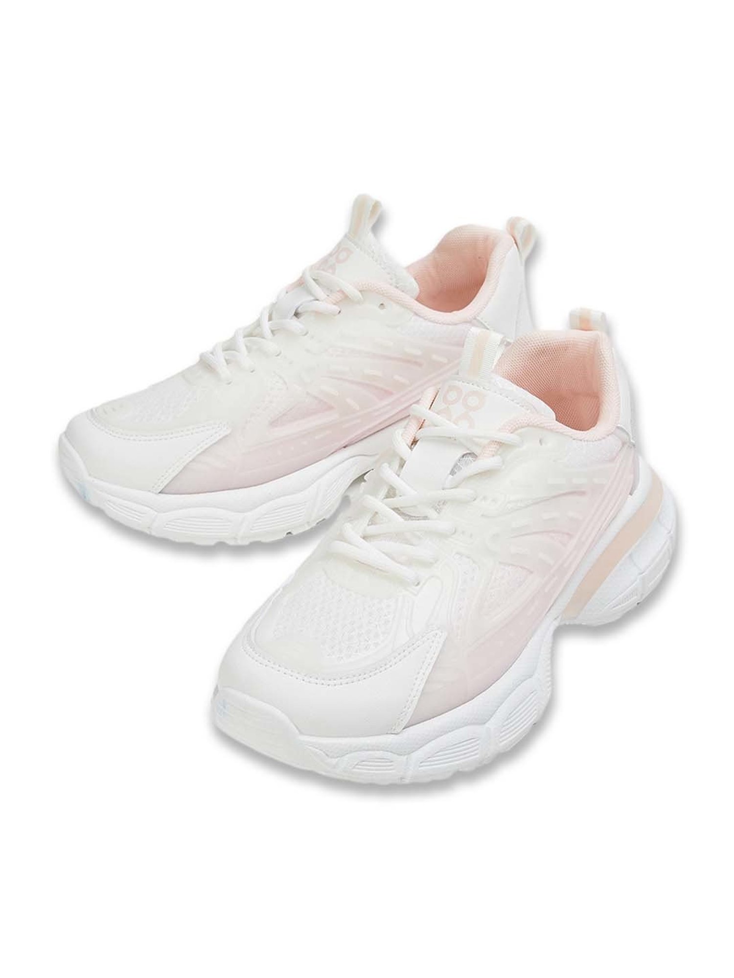 Ginger by Lifestyle Women's White & Pink Running Shoes