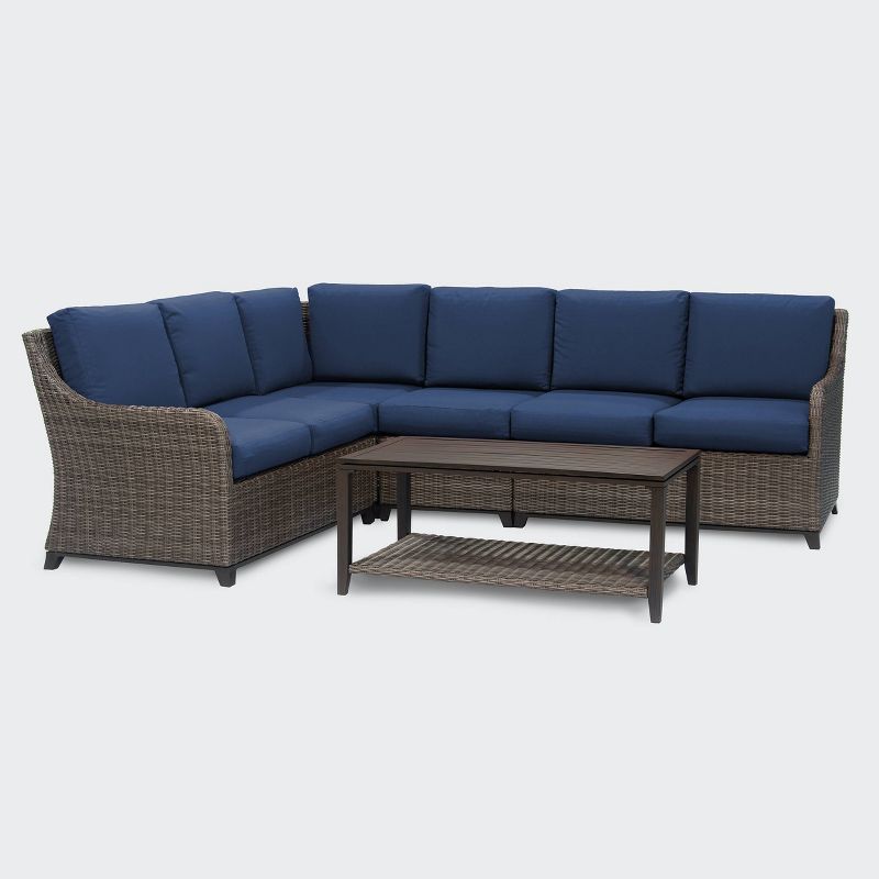 Draper 5pc Sectional Set with Sunbrella - Sage - Leisure Made