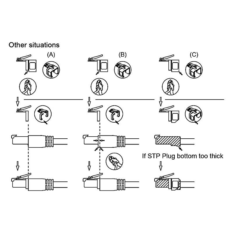 RJ45 Easy Plug Repair for Cat5e Cat6 Clear | Bag of 50
