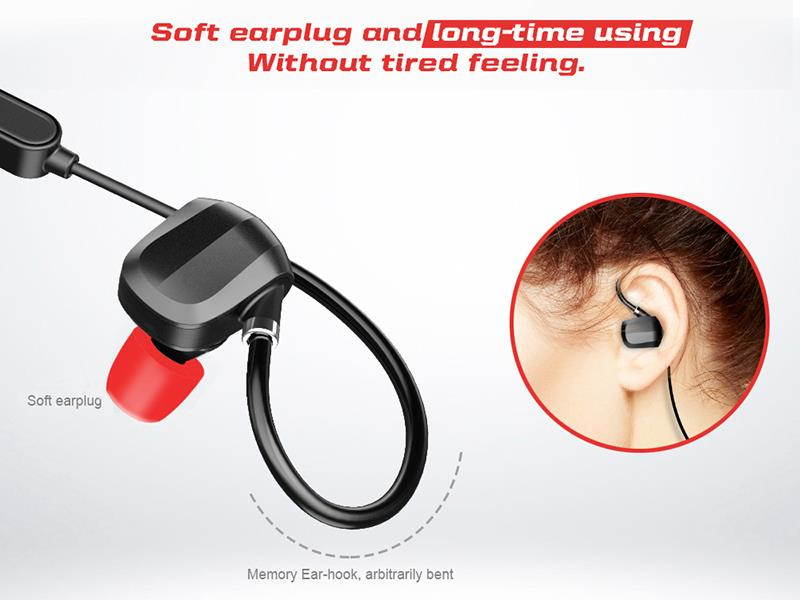 Tritina Bluetooth Earphone - Sport Headphones with MIC - Designed Noise Cancelling Sport Earphone For Iphone,Smartphone + Comfortable Memory Earbuds Stereo Sound,Running,Jogging,Riding --- (Black)