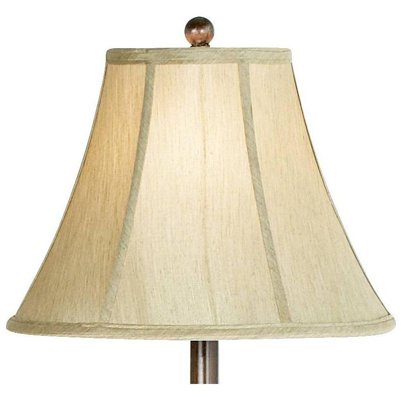 Barnes and Ivy Traditional Floor Table Lamps Set of 4 Bronze Beige Bell Shade for Living Room Family Bedroom Bedside Nightstand