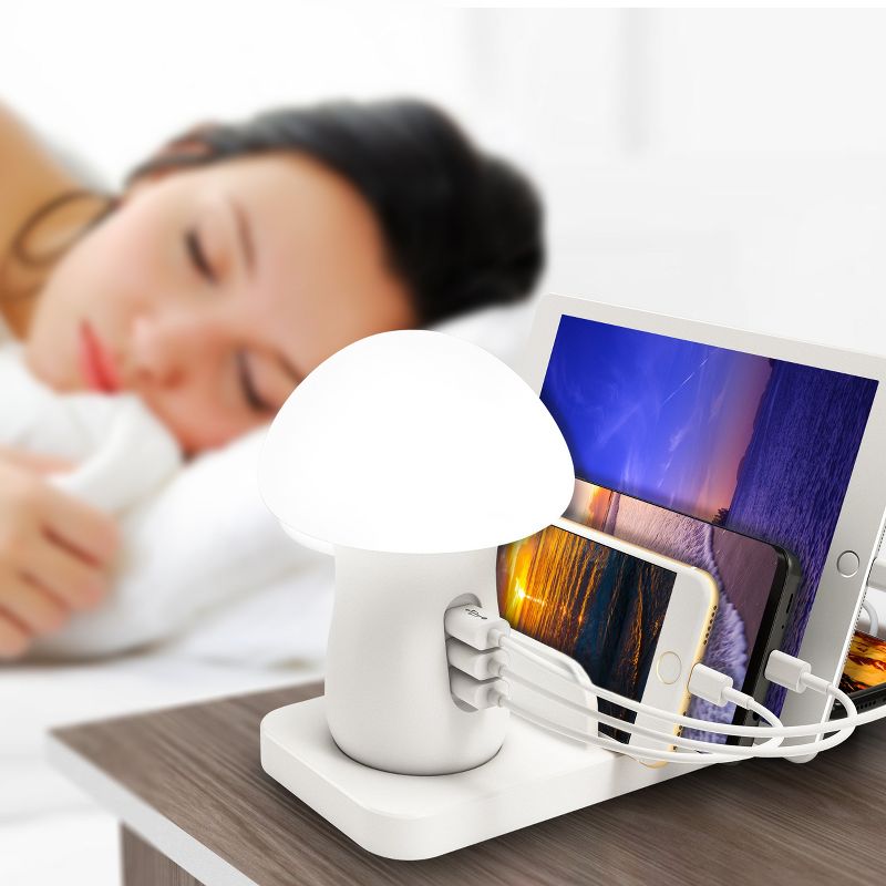 Trexonic 3-in-1 Desk Organizer with Wireless Charging Station and Reading Light