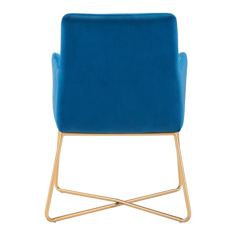 Luxe Velvet Armchair Dark Blue - ZM Home