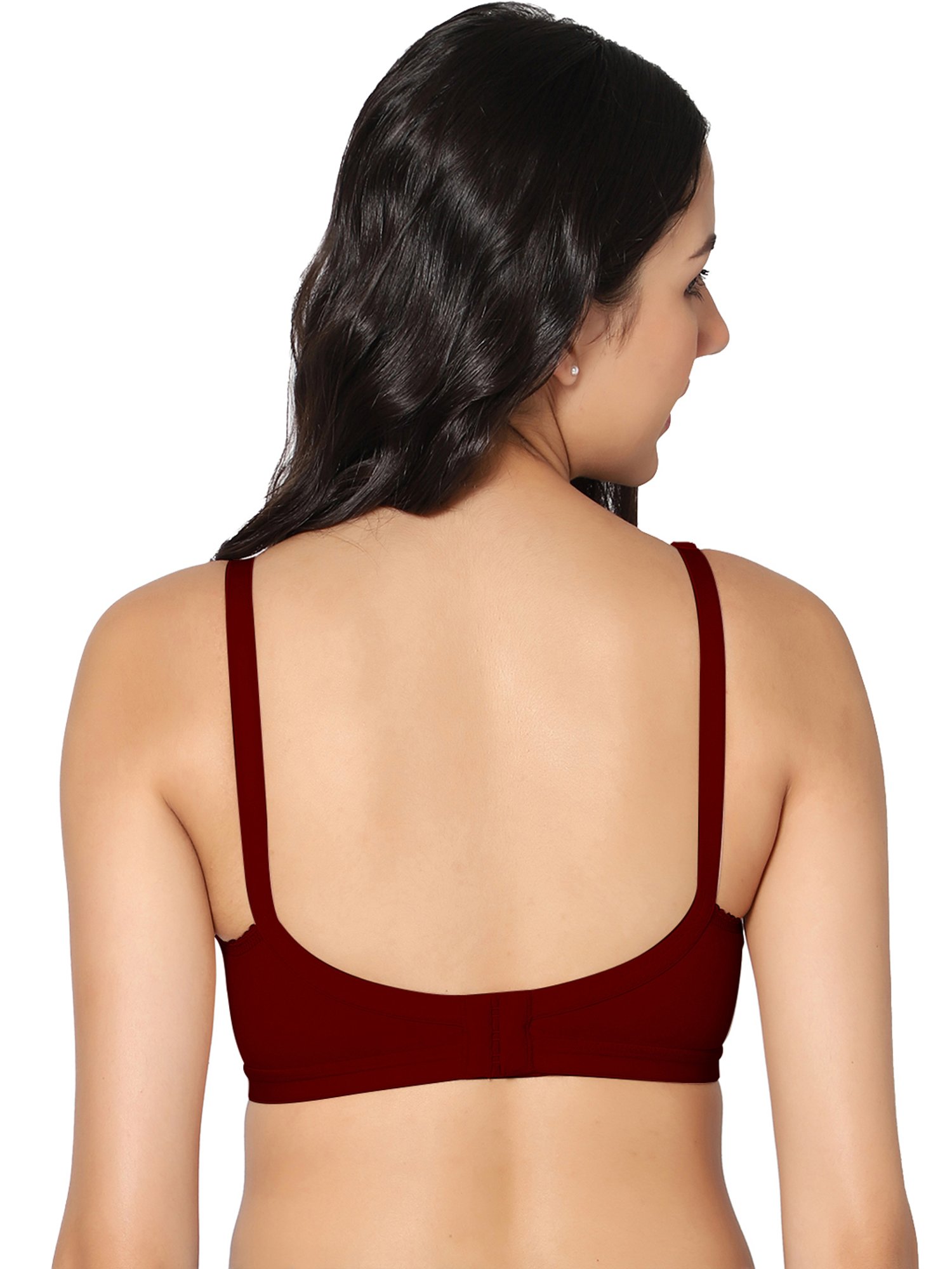 IN CARE Maroon Full Coverage Non-Wired T-Shirt Bra