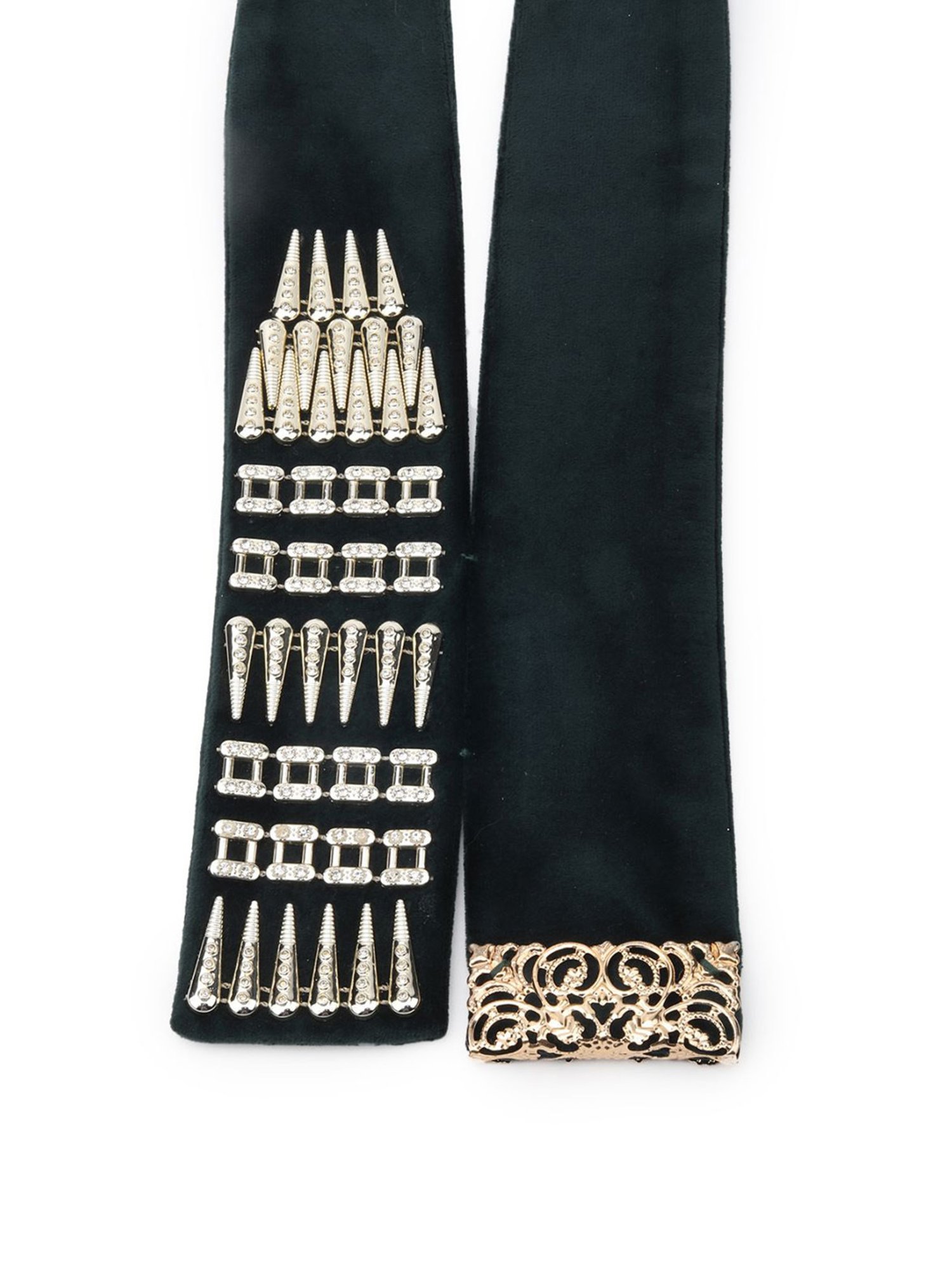 Odette Green Fabric Embellished Collar