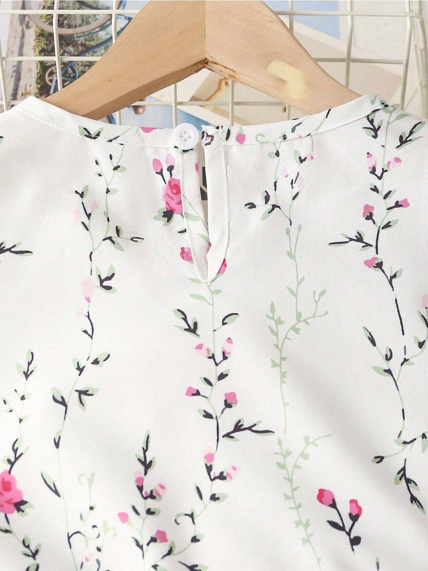 Bolly Lounge Girls White & Pink Floral Dress