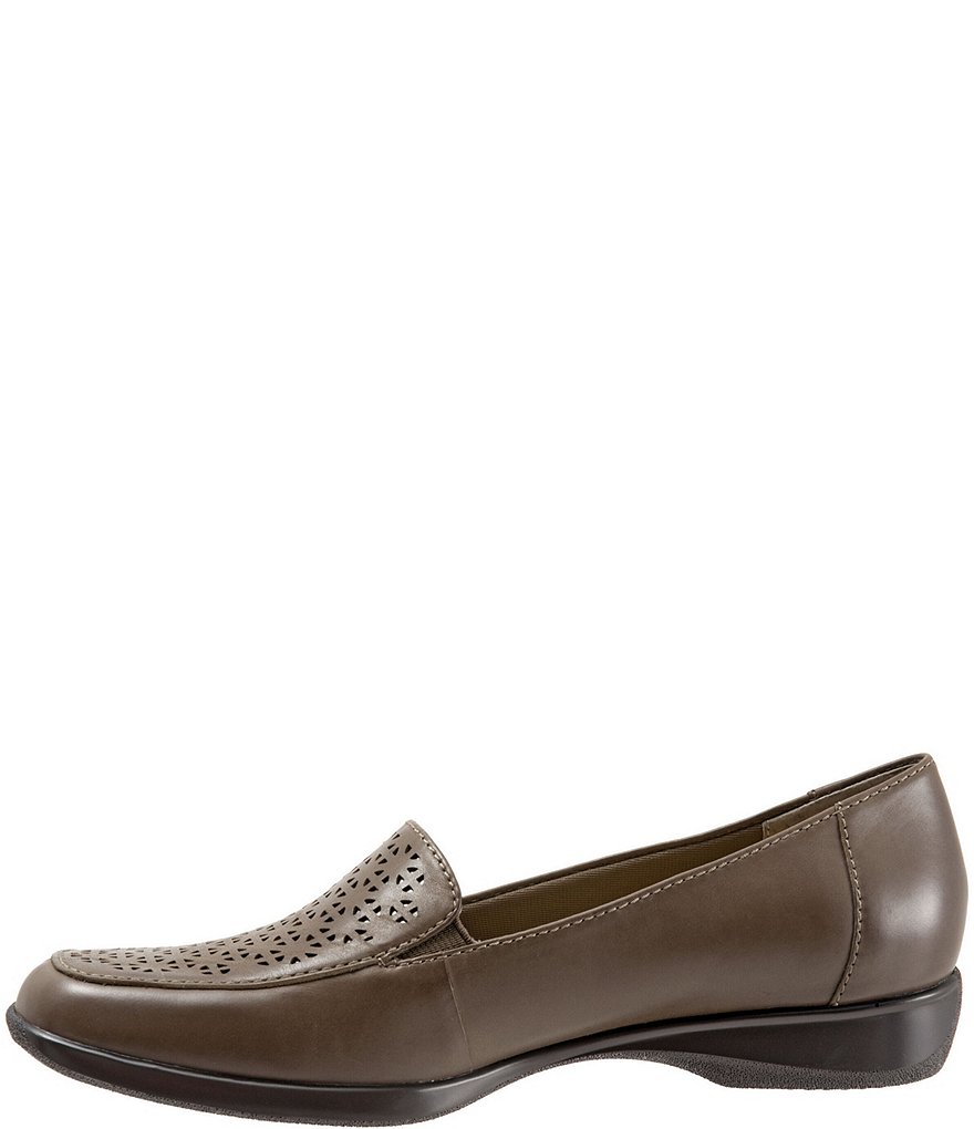 Trotters Jenn Metallic Leather Laser Cut Out Loafers