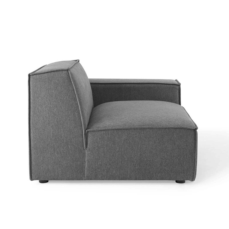 5pc French Seamed Sectional Mona Abstract Gray - Project 62™