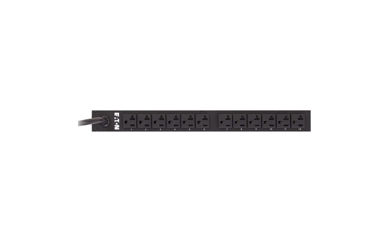 Eaton ePDU Basic 12-Outlets 1.92kW PDU - Basic - 12 x NEMA 5-20R - 120 V AC - 1920 W - 1U - Horizontal - Rack Mount
