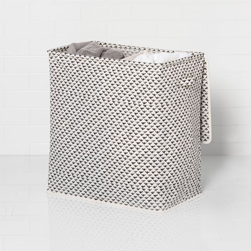 Household Essentials Rolling Laundry Hamper Storage Cart Natural/Light Ash