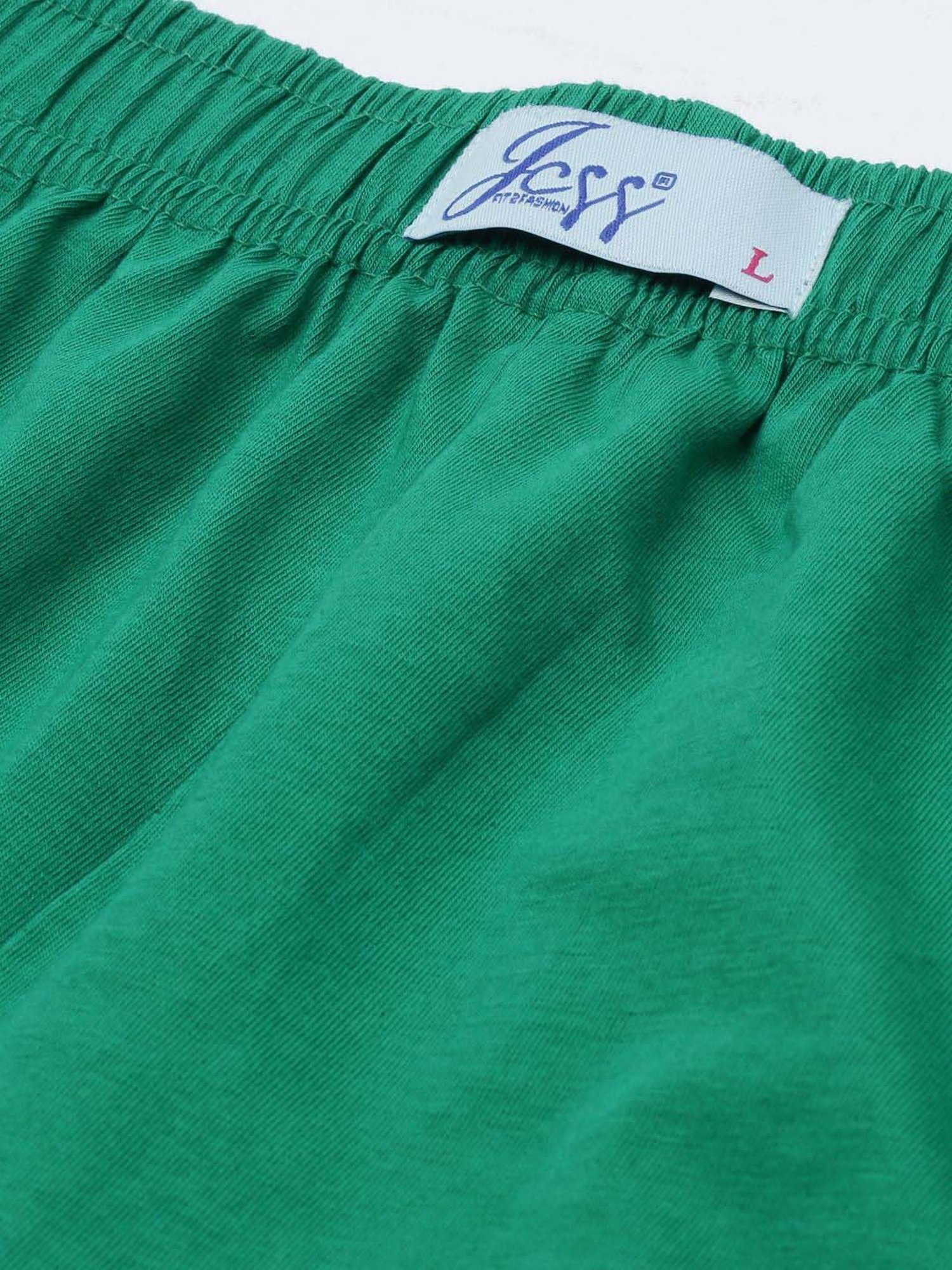JCSS Cream & Green Cotton Leggings - Pack Of 2