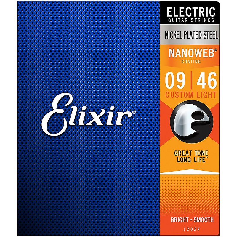 Elixir Custom Light Nanoweb Electric Guitar Strings 2-Pack
