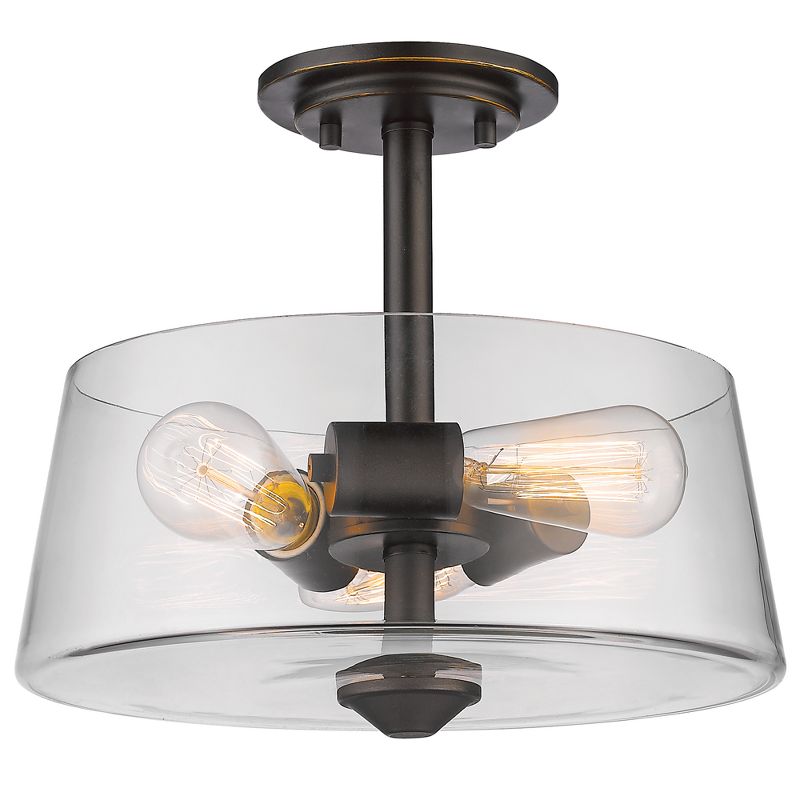 3-Light 10" Ceiling Light Semi-Flush Mount Olde Bronze - Z-Lite