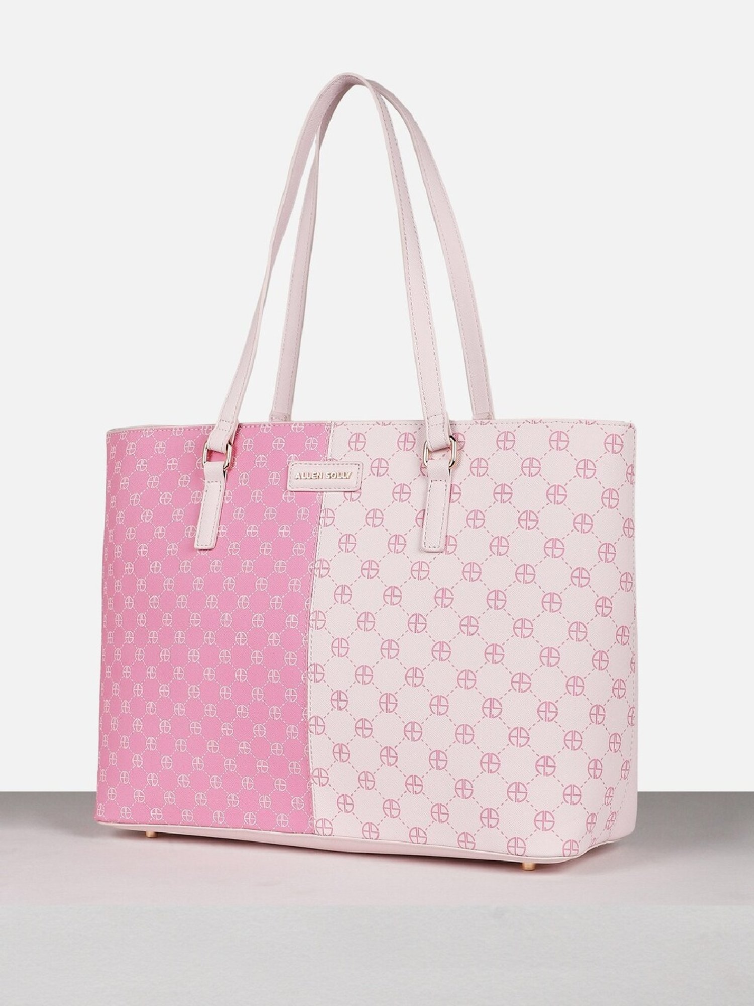 Allen Solly Pink Printed Tote Handbag