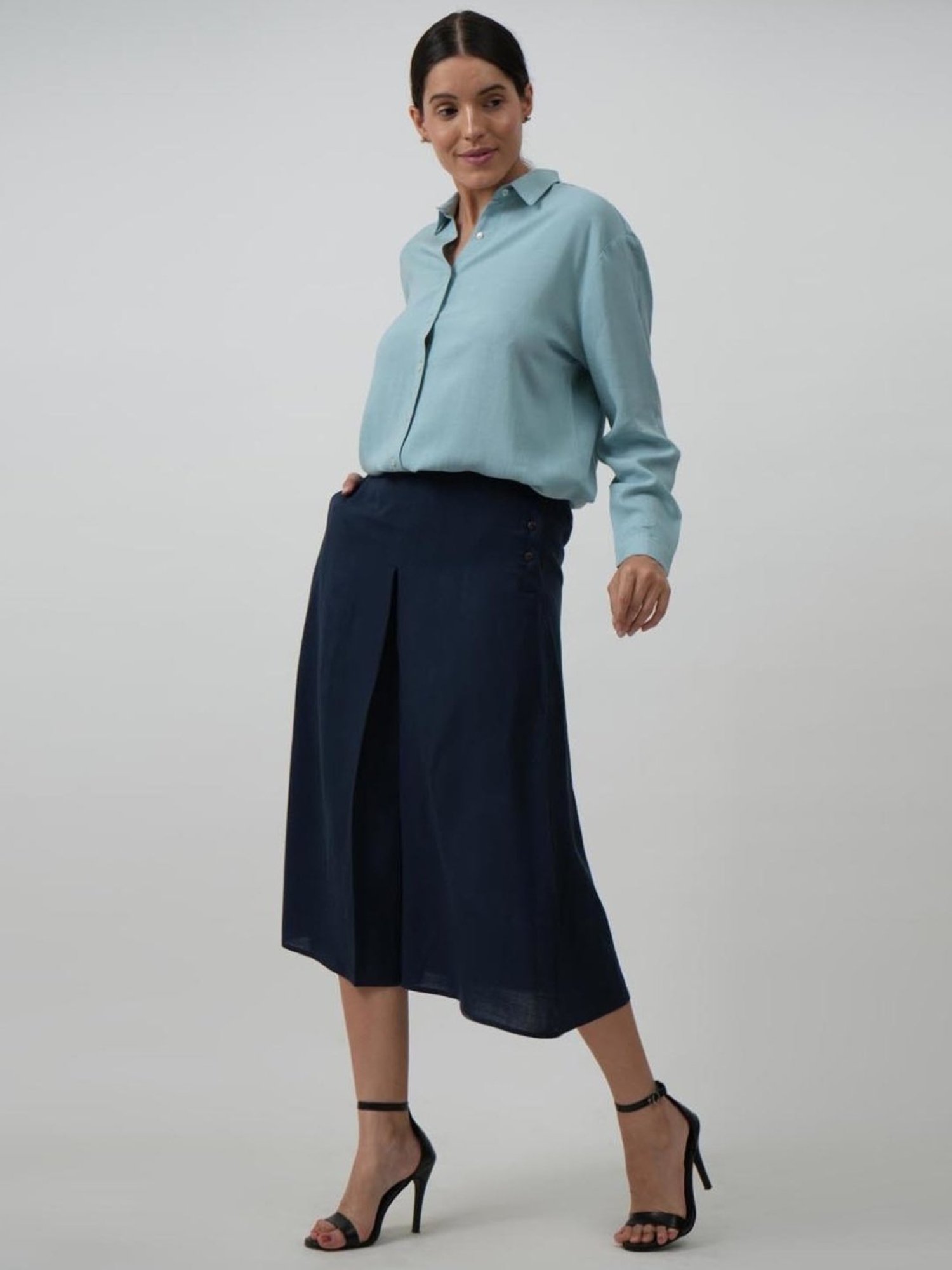 Saltpetre Elegant Blue Shirt in Tencel