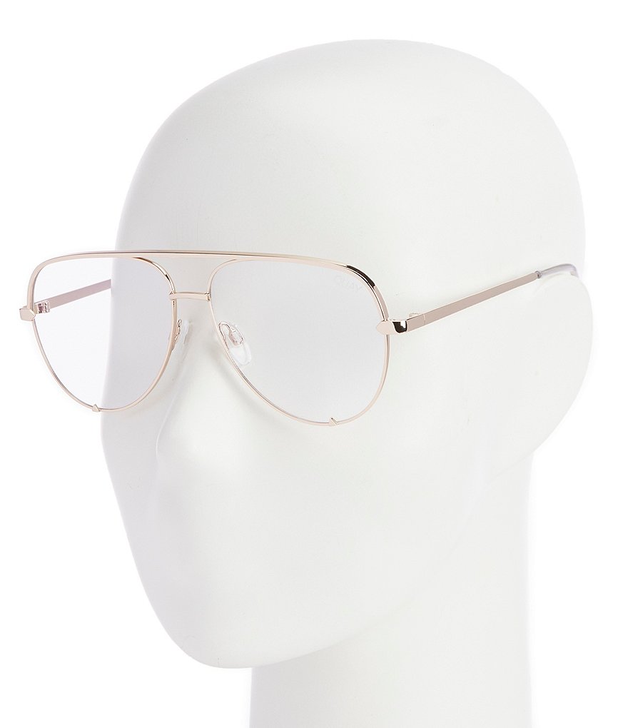 Quay Australia High Key Aviator Blue Light Glasses