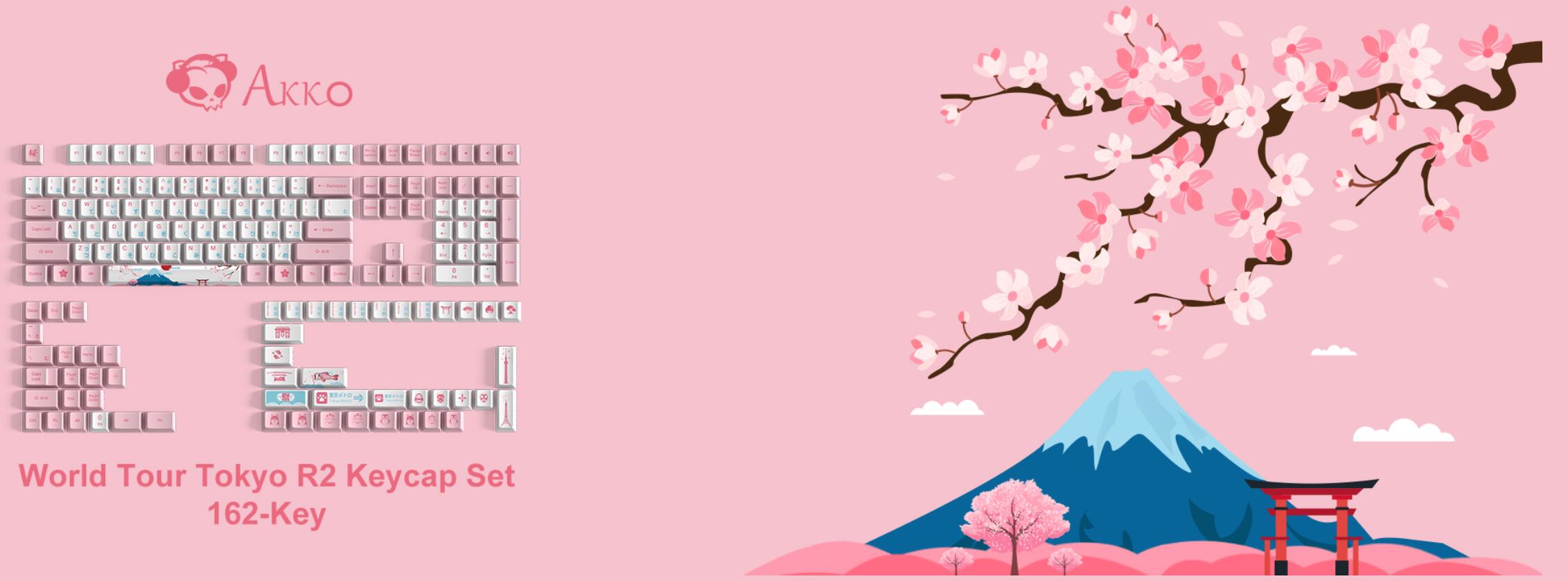 Akko Carbon Retro 158-Key ASA Profile PBT Double-Shot Full Keycap Set for Mechanical Keyboards with Collection Box